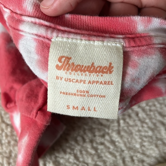 U of Tampa, tied-dyed, long sleeve crop top - Picture 3 of 5